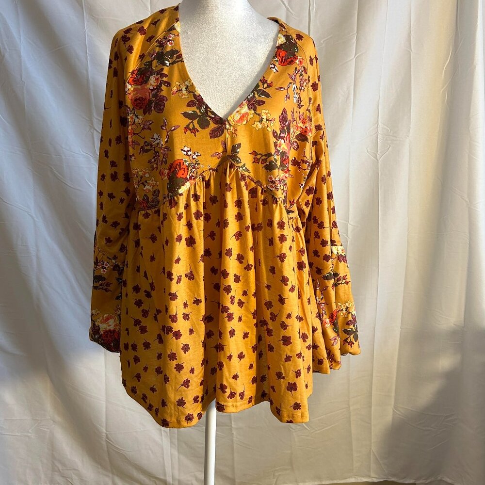 Suzanne Betro Baby Doll Top Size 1X